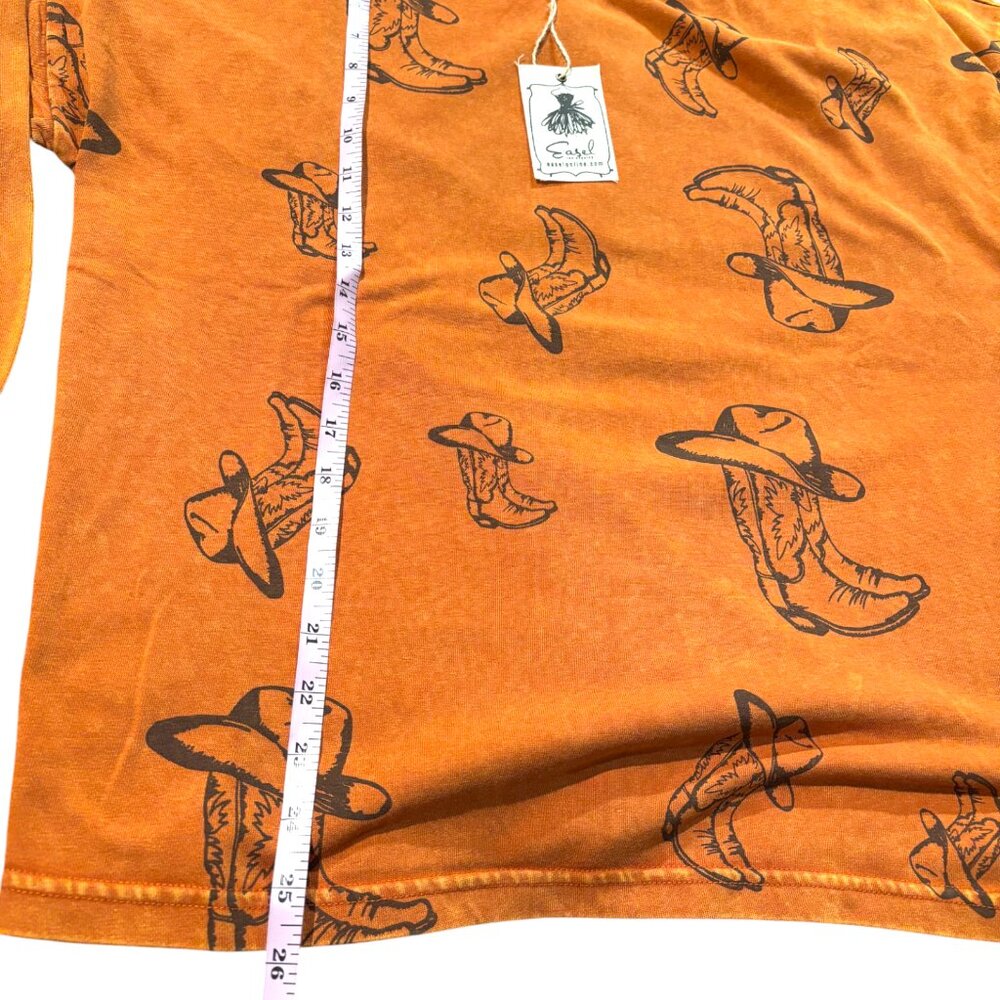 Easel Western women's cowboy hat‎ & boots long sleeve shirt sage green sz L NWT - Picture 7 of 9